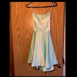 Mint Green Satin Dress